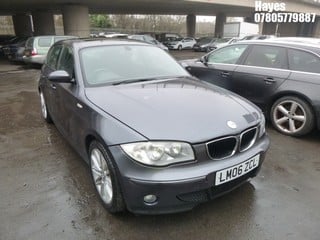 Location:  Hayes - 2006 BMW 116 I M SPORT 5 Door Hatchback REG: LM06ZCL, Keys: No, MOT Expiry date: 04/02/2025, 1596 Petrol, MANUAL, Former Keepers: 4