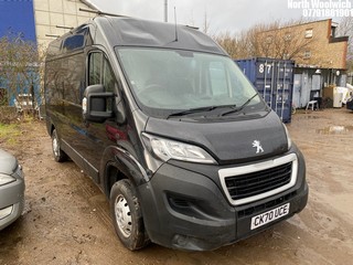 Location: North Woolwich - 2020 PEUGEOT BOXER 335 PRO L2H2 BHDI Panel Van REG: CK70UCE, Keys: No, MOT Expiry date: 07/12/2024, 2200 Diesel, 6 Speed Manual Diesel, Former Keepers: 3