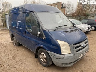 Location: North Woolwich - 2008 FORD TRANSIT 85 T260S FWD Panel Van REG: SJ58UPR, Keys: No, MOT Expiry date: 03/10/2025, 2198 Diesel, 5 Speed Manual Diesel, Former Keepers: 9