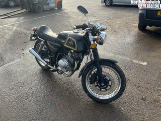 Location: North Woolwich - 2018 AJS CADWELL Motorcycle REG: GK18UUH, Keys: No, MOT Expiry date: 14/08/2024, 124 Petrol, MANUAL, Former Keepers: 3