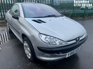 Location: BELVEDERE - 2001 PEUGEOT 206 CC Coupe REG: Y918XOF, 1587 Petrol, 5 Speed Manual Petrol, Former Keepers: 1, Keys: No, MOT: Expiry date20/08/2025