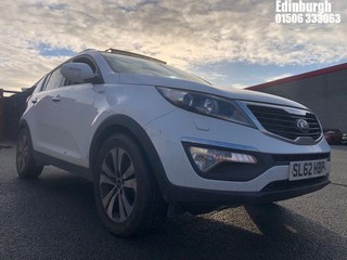 Location: Edinburgh - 2012 KIA SPORTAGE KX-3 SAT NAV CRD ESTATE REG: SL62HBP, 1995cc DIESEL, 6 SPEED MANUAL DIESEL, Former Keepers: 1, Keys: Yes, MOT Expiry date: 27/09/2024