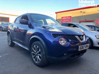 Location: Edinburgh - 2017 NISSAN JUKE TEKNA DCI 5 Door Hatchback REG: SD67WPA, Keys: Yes, MOT Expiry date: 08/10/2024, 1461 Diesel, 6 Speed Manual Diesel, Former Keepers: 2