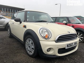 Location: Edinburgh - 2010 MINI ONE D 3 Door Hatchback REG: ND60JVW, Keys: No, MOT Expiry date: 29/07/2022, 1598 Diesel, 6 Speed Manual Diesel, Former Keepers: 6