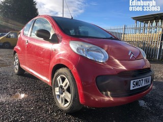 Location: Edinburgh - 2007 CITROEN C1 VIBE 3 Door Hatchback REG: SM07YKA, Keys: No, MOT Expiry date: 11/04/2024, 998 Petrol, 5 Speed Manual Petrol, Former Keepers: 9