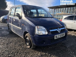Location: Edinburgh - 2004 VAUXHALL AGILA EXPRESSION TWINPORT MPV REG: NLZ6585, Keys: No, MOT Expiry date: 01/08/2025, 998 Petrol, 5 Speed Manual Petrol, Former Keepers: 8