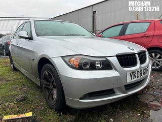 Location: MITCHAM - 2008 BMW 320I SE  4 DOOR SALOON REG: YK08GBF, 1995cc PETROL, 6 SPEED MANUAL PETROL, Former Keepers: 8, Keys: No, MOT: Expiry date03/07/2025