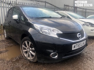 Location: Mitcham - 2015 NISSAN NOTE TEKNA DIG-S CVT MPV REG: MT65LHJ, Keys: No, MOT Expiry date: 29/10/2024, 1198 Petrol, Variable Speed Auto Petrol, Former Keepers: 3