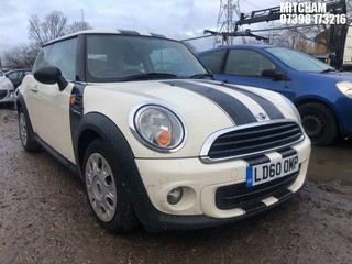 Location: Mitcham - 2010 MINI FIRST 3 Door Hatchback REG: LD60OMP, Keys: No, MOT Expiry date: 19/02/2024, 1598 Petrol, 6 Speed Manual Petrol, Former Keepers: 5