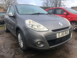 Location: Mitcham - 2010 RENAULT CLIO I-MUSIC 16V 3 Door Hatchback REG: EJ10RUC, Keys: No, MOT Expiry date: 22/05/2025, 1149 Petrol, 5 Speed Manual Petrol, Former Keepers: 5