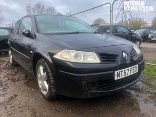 Location: Mitcham - 2007 RENAULT MEGANE EXTREME 16V 100 3 Door Hatchback REG: MT57FEO, Keys: No, MOT Expiry date: 10/06/2025, 1390 Petrol, 5 Speed Manual Petrol, Former Keepers: 6