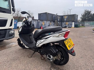 Location: Mitcham - 2017 SINNIS SHUTTLE (EURO 4) Motorcycle REG: GK67WKS, Keys: No, MOT Expiry date: 25/09/2024, 125 Petrol, Automatic, Former Keepers: 6