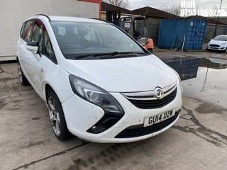 Location: Hull - 2014 VAUXHALL  ZAFIRA TOURER EXCLUSIV CD MPV REG: GU14DZW, Keys: No, MOT Expiry date: 08/03/2025, 1956 Diesel, 6 Speed Manual Diesel, Former Keepers: 3