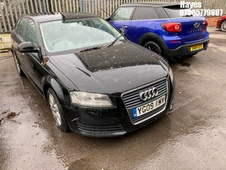 Location:  Hayes - 2009 AUDI A3 E 104 TDI 5 Door Hatchback REG: YG09AMV, Keys: No, MOT Expiry date: 19/09/2024, 1896 Diesel, 5 Speed Manual Diesel, Former Keepers: 7