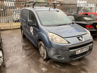 Location:  Hayes - 2009 PEUGEOT PARTNER 850 S HDI 90 Panel Van REG: EJ09UVB, Keys: No, MOT Expiry date: 30/04/2024, 1560 Diesel, 5 Speed Manual Diesel, Former Keepers: 6
