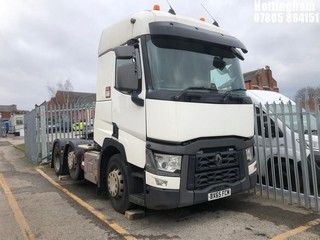 Location: Nottingham - 2015 RENAULT T (T) TRACTOR (HEAVY HAULAGE) REG: BX65FCM, 10387CC DIESEL, AUTO DIESEL, Former Keepers: 3, Keys: Yes, MOT Expiry date: 31/10/2023