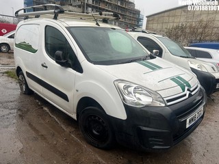 Location: North Woolwich - 2018 CITROEN  BERLINGO 850 EN-PRISE BLU Panel Van REG: MM18ZGX, Keys: No, MOT Expiry date: 01/10/2024, 1560 Diesel, 5 Speed Manual Diesel, Former Keepers: 2