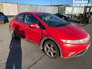 Location: Belvedere - 2007 HONDA CIVIC SE I-VTEC 5 Door Hatchback REG: GV57KBX, Keys: No, MOT Expiry date: 01/09/2024, 1799 Petrol, 6 Speed Manual Petrol, Former Keepers: 5