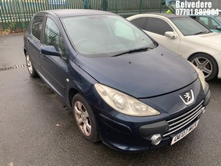 Location: Belvedere - 2007 PEUGEOT 307 S 5 Door Hatchback REG: OE07MGV, Keys: No, MOT Expiry date: 21/01/2025, 1587 Petrol, 5 Speed Manual Petrol, Former Keepers: 5