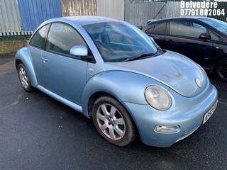 Location: Belvedere - 2003 VOLKSWAGEN BEETLE 3 Door Hatchback REG: AP52EOU, Keys: No, MOT Expiry date: 24/10/2024, 1984 Petrol, 5 Speed Manual Petrol, Former Keepers: 13