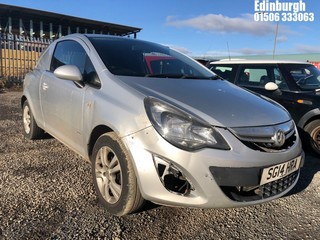 Location: Edinburgh - 2014 VAUXHALL CORSA SPORTIVE CDTI Car Derived Van REG: SG14HRA, Keys: No, MOT Expiry date: 20/09/2025, 1248 Diesel, 6 Speed Manual Diesel, Former Keepers: 4