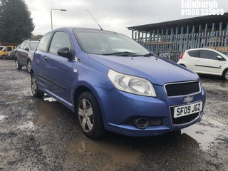 Location: Edinburgh - 2009 CHEVROLET AVEO S 3 Door Hatchback REG: SF09JGZ, Keys: No, MOT Expiry date: 06/08/2025, 1206 Petrol, 5 Speed Manual Petrol, Former Keepers: 8