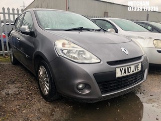 Location: Mitcham - 2010 RENAULT CLIO I-MUSIC 16V 5 Door Hatchback REG: YA10JVE, Keys: No, MOT Expiry date: 13/05/2025, 1149 Petrol, 5 Speed Manual Petrol, Former Keepers: 4