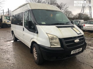 Location: Mitcham - 2010 FORD TRANSIT 115 T370 15S RWD Minibus REG: YT10AOX, Keys: No, MOT Expiry date: 20/04/2024, 2402 Diesel, Manual Diesel, Former Keepers: 5