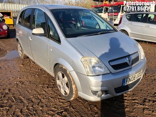 Location: Peterborough - 2008 VAUXHALL MERIVA DESIGN MPV REG: FN08UOD, Keys: No, MOT Expiry date: 22/04/2025, 1598 Petrol, 5 Speed Manual Petrol, Former Keepers: 4