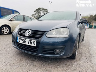 Location: Plymouth - 2008 VOLKSWAGEN GOLF GT TDI 140 5 Door Hatchback REG: DY58VRK, Keys: No, MOT Expiry date: 11/07/2025, 1968 Diesel, 6 Speed Manual Diesel, Former Keepers: 5