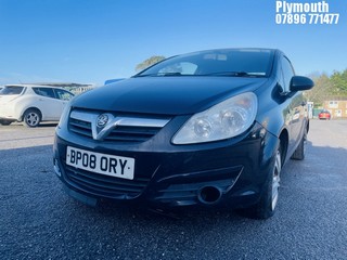 Location: Plymouth - 2008 VAUXHALL CORSA CLUB A/C S-A 3 Door Hatchback REG: BP08ORY, Keys: No, MOT Expiry date: 21/02/2025, 1229 Petrol, 5 Speed Semi Auto Petrol, Former Keepers: 9