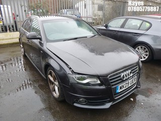 NOTE: ATF Registered Buyers ONLY - Location:  Hayes - 2009 AUDI A4 AVANT S LINE TDI Estate REG: MK09UER, Keys: No, MOT Expiry date: 01/01/2025, 1968 Diesel, 6 Speed Manual Diesel, Former Keepers: 4