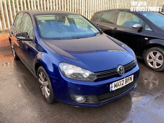 Location:  Hayes - 2012 VOLKSWAGEN GOLF MATCH TDI BLUETECH 5 Door Hatchback REG: MK12BFN, Keys: No, MOT Expiry date: 12/01/2024, 1598 Diesel, 5 Speed Manual Diesel, Former Keepers: 5