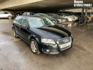 Location:  Hayes - 2009 AUDI A3 SE TFSI 5 Door Hatchback REG: SH09JYT, Keys: No, MOT Expiry date: 29/10/2024, 1390 Petrol, 6 Speed Manual Petrol, Former Keepers: 6