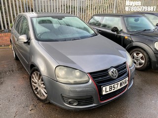 Location:  Hayes - 2007 VOLKSWAGEN GOLF GT SPORT TSI 140 S-A 5 Door Hatchback REG: LB57WHA, Keys: No, MOT Expiry date: 13/11/2024, 1390 Petrol, 6 Speed Semi Auto Petrol, Former Keepers: 6
