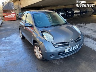 Location:  Hayes - 2006 NISSAN MICRA SE 5 Door Hatchback REG: BN56DDF, Keys: No, MOT Expiry date: 03/10/2024, 1240 Petrol, 5 Speed Manual Petrol, Former Keepers: 3
