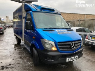 Location:  Hayes - 2018 MERCEDES-BENZ SPRINTER 314CDI Insulated/Refrigerated Van REG: YJ18OGW, Keys: Yes, MOT Expiry date: 11/05/2024, 2143 Diesel, AUTOMATIC, Former Keepers: 2
