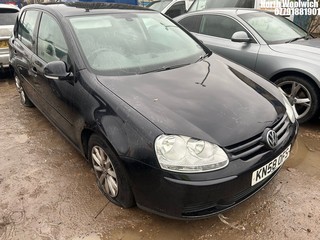 Location: North Woolwich - 2008 VOLKSWAGEN GOLF MATCH TDI 105 5 Door Hatchback REG: KN58OFS, Keys: No, MOT Expiry date: 28/01/2025, 1896 Diesel, 5 Speed Manual Diesel, Former Keepers: 4