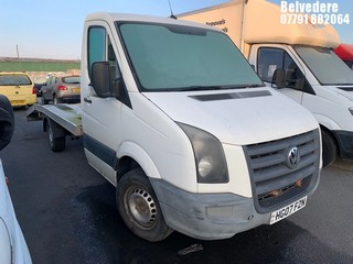 Location: Belvedere - 2007 VOLKSWAGEN CRAFTER CR35 109 MWB Dropside Lorry REG: HG07FZN, Keys: No, MOT Expiry date: 13/10/2024, 2461 Diesel, 6 Speed Manual Diesel, Former Keepers: 3