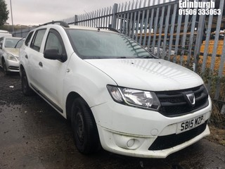 Location: Edinburgh - 2015 DACIA LOGAN MCV AMBIANCE TCE Estate REG: SB15MZP, Keys: No, MOT Expiry date: 23/02/2024, 898 Petrol, 5 Speed Manual Petrol, Former Keepers: 3