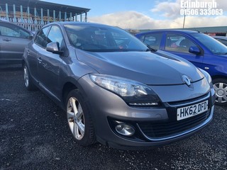 Location: Edinburgh - 2012 RENAULT MEGANE DYNAMIQUE TOMTOM V 5 Door Hatchback REG: HK62DFD, Keys: No, MOT Expiry date: 06/01/2024, 1598 Petrol, 6 Speed Manual Petrol, Former Keepers: 3
