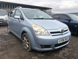 Location: Edinburgh - 2006 TOYOTA COROLLA VERSO TSPIRIT D4D MPV REG: GY06RSX, Keys: No, MOT Expiry date: 17/04/2025, 2231 Diesel, 6 Speed Manual Diesel, Former Keepers: 8