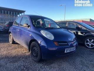 Location: Edinburgh - 2005 NISSAN MICRA S AUTO 5 Door Hatchback REG: BT05OCK, Keys: No, MOT Expiry date: 01/11/2024, 1240 Petrol, 4 Speed Auto Petrol, Former Keepers: 10