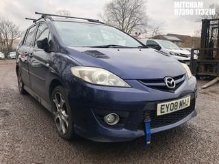 Location: MITCHAM - 2008 MAZDA 5 SPORT MPV REG: EY08MHJ, 1999cc PETROL, 5 SPEED MANUAL PETROL, Former Keepers: 8, Keys: No, MOT: Expiry date19/05/2025