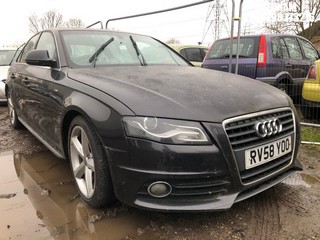 Location: Mitcham - 2008 AUDI A4 S LINE TDI AUTO 4 Door Saloon REG: RV58YOO, Keys: No, MOT Expiry date: 22/11/2023, 1968 Diesel, Variable 1 Speed Auto Diesel, Former Keepers: 4