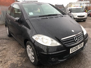 Location: Nottingham - 2006 MERCEDES A150 CLASSIC SE CVT Coupe REG: EU06FDX, Keys: No, MOT Expiry date: 12/11/2024, 1498 Petrol, Variable Speed Auto Petrol, Former Keepers: 12