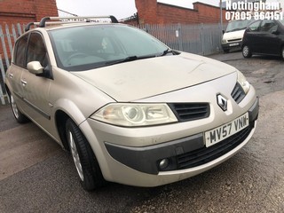Location: Nottingham - 2007 RENAULT MEGANE DYNAMIQUE A 5 Door Hatchback REG: MV57VNW, Keys: No, MOT Expiry date: 22/11/2024, 1598 Petrol, 4 Speed Auto Petrol, Former Keepers: 8