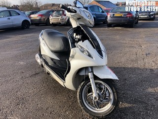 Location: Nottingham - 2012 PIAGGIO FLY 125 3V SCOOTER REG: AO62RYZ, 124cc PETROL, AUTO, Former Keepers: 10, Keys: No, MOT Expiry date: 13/11/2024