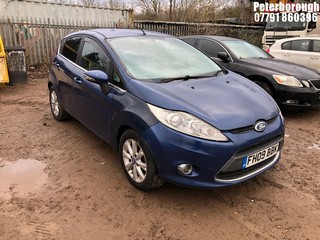 Location: Peterborough - 2009 FORD FIESTA ZETEC 90 TDCI 5 Door Hatchback REG: FH09BBK, Keys: No, MOT Expiry date: 05/10/2024, 1560 Diesel, 5 Speed Manual Diesel, Former Keepers: 9