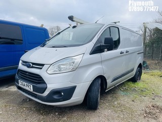 Location: Plymouth - 2014 FORD TRANSIT CUSTOM 290 TREND Panel Van REG: CX64PPZ, Keys: No, MOT Expiry date: 16/08/2024, 2198 Diesel, 6 Speed Manual Diesel, Former Keepers: 3